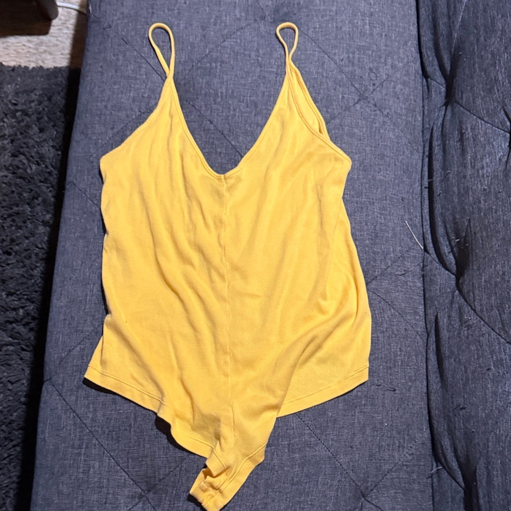 Savage X Fenty Bright Yellow V-Neck Pajama Romper